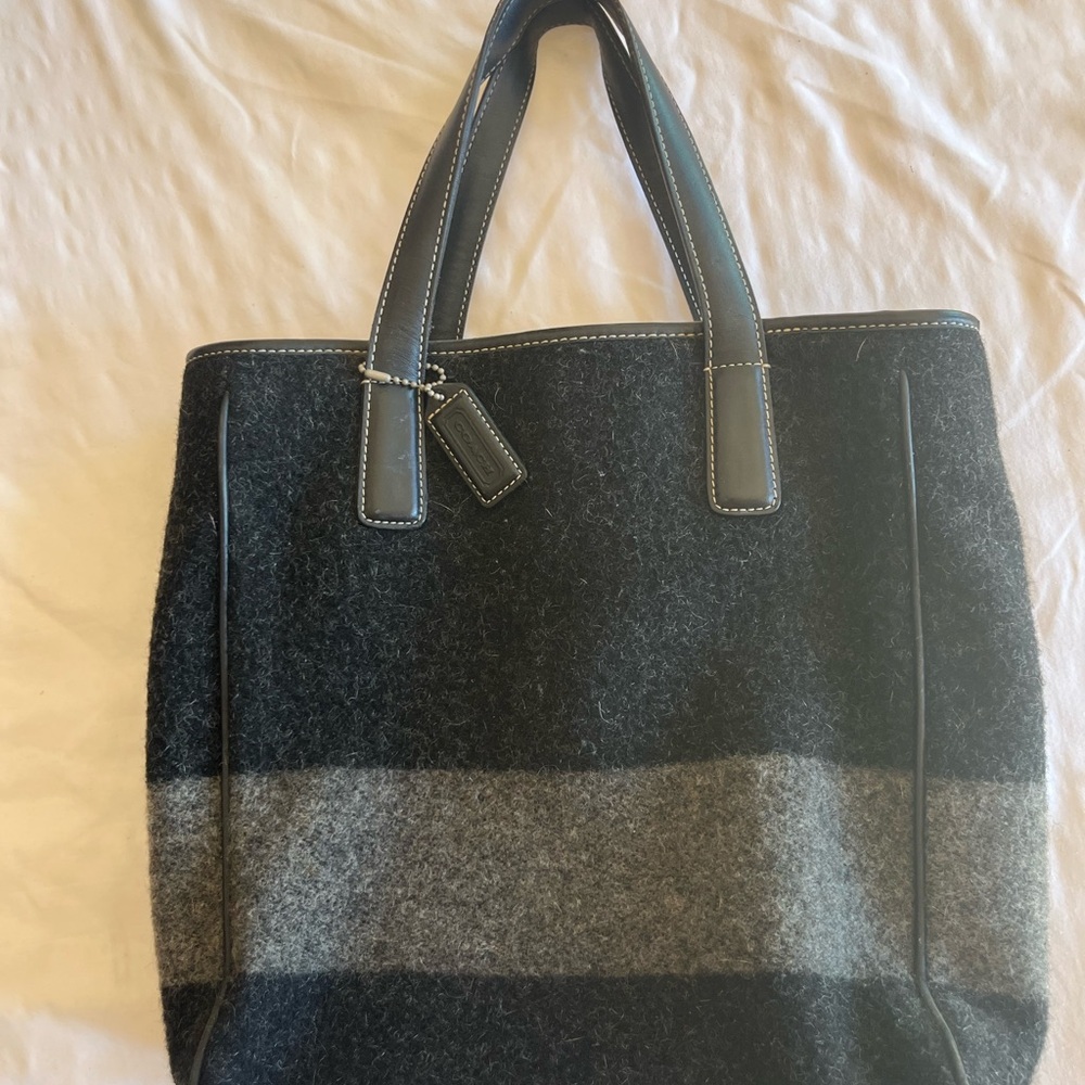 Coach Black Leather Bag with tags